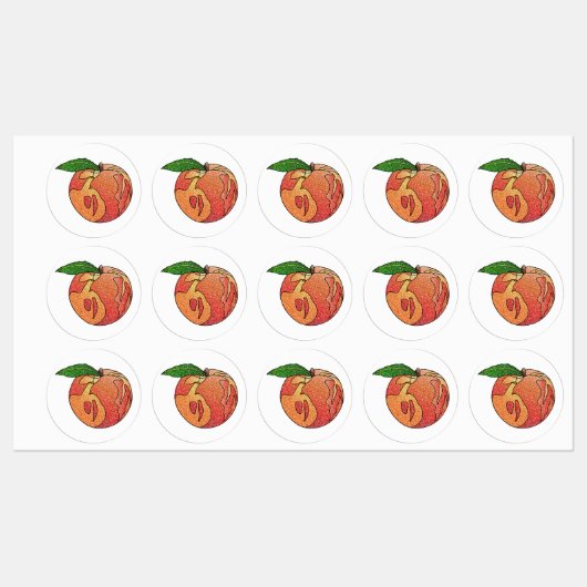 glitterperzik labels (Vel)