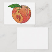 glitterperzik notitiekaartje (Voorkant / Achterkant)