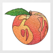 glitterperzik raamsticker (Vel)