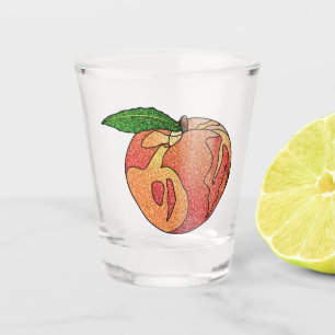 glitterperzik shot glas