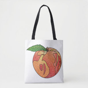 glitterperzik tote bag