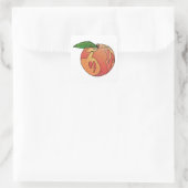 glitterperzik vierkante sticker (Tas)