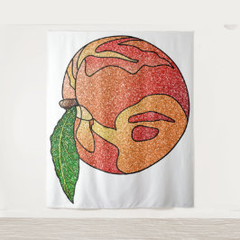 glitterperzik wandkleed