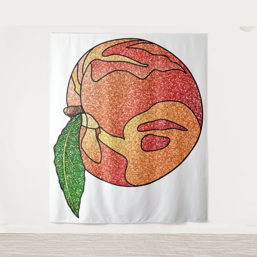 glitterperzik wandkleed (Voorkant)