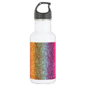 Glitterregenbooggradiënt Waterfles (Voorkant)