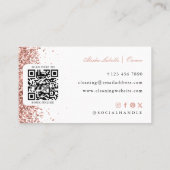 Glitterreiniging & Maid Services Foto- en QR-code Visitekaartje (Achterkant)