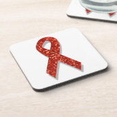 glitterrode lint drankjes onderzetter (Linkerzijde)