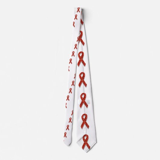 glitterrode lint stropdas (Achterkant)