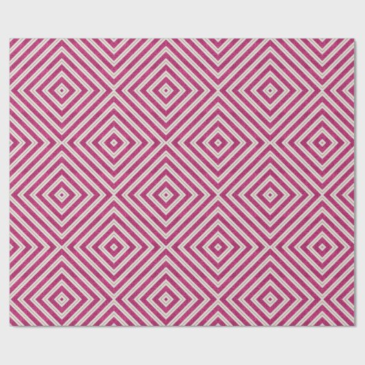 Glitterroze en goudlijnse design cadeaupapier (Vlak)