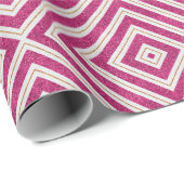Glitterroze en goudlijnse design cadeaupapier (Rol Hoek)