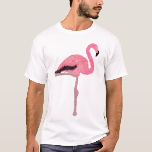 Glitterroze flamingo t-shirt (Voorkant)