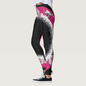 Glitterroze kerstkrans leggings (Links)