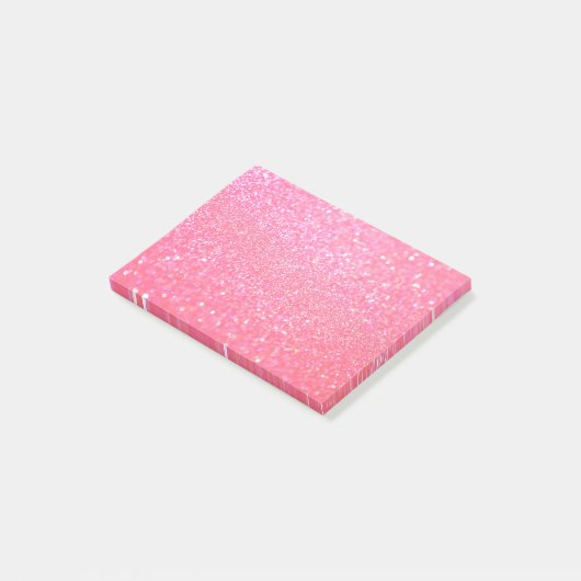 Glitterroze Post-it® Notes (Schuin)