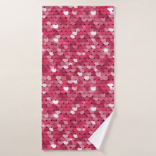Glitterroze sequentieel badhanddoek (Badhanddoek)