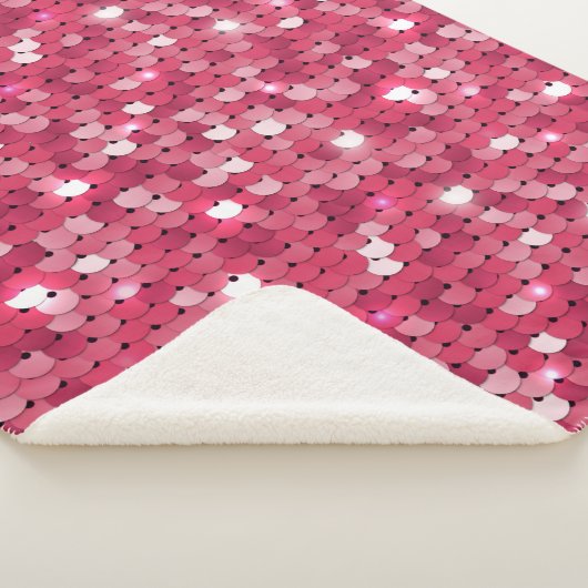 Glitterroze sequentieel sherpa deken (3/4)