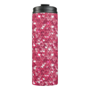 Glitterroze sequentieel thermosbeker
