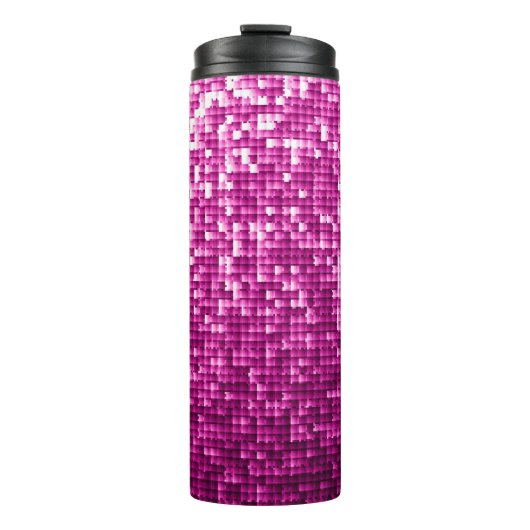 Glitterroze sequenties thermosbeker (Voorkant)