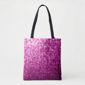 Glitterroze sequenties tote bag (Voorkant)