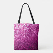 Glitterroze sequenties tote bag (Achterkant)