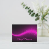 Glitterroze Visitekaartje (Staand voorkant)