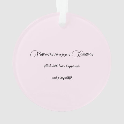 Glitterroze zwart monogram ornament (achterkant)