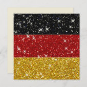 Glitters Duitsland Vlag met Sparkles (Voorkant / Achterkant)