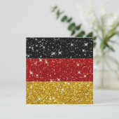 Glitters Duitsland Vlag met Sparkles (Staand voorkant)