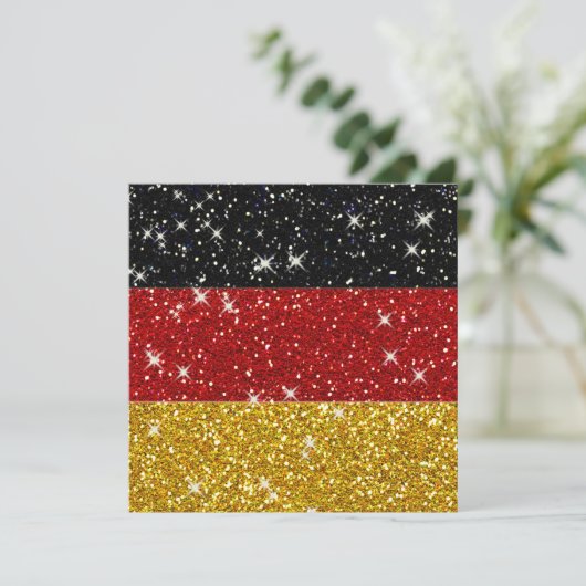 Glitters Duitsland Vlag met Sparkles (Staand voorkant)