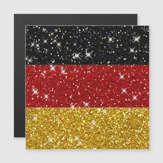 Glitters Duitsland Vlag met Sparkles (Voorkant / Achterkant)