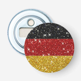 Glitters Duitsland Vlag met Sparkles Button Flesopener
