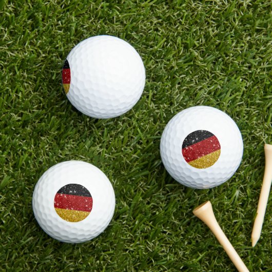 Glitters Duitsland Vlag met Sparkles Golfballen (Insitu Gras)