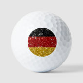 Glitters Duitsland Vlag met Sparkles Golfballen (Voorkant)