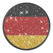 Glitters Duitsland Vlag met Sparkles Hockey Puck (Voorkant)