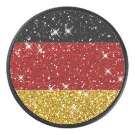 Glitters Duitsland Vlag met Sparkles Hockey Puck