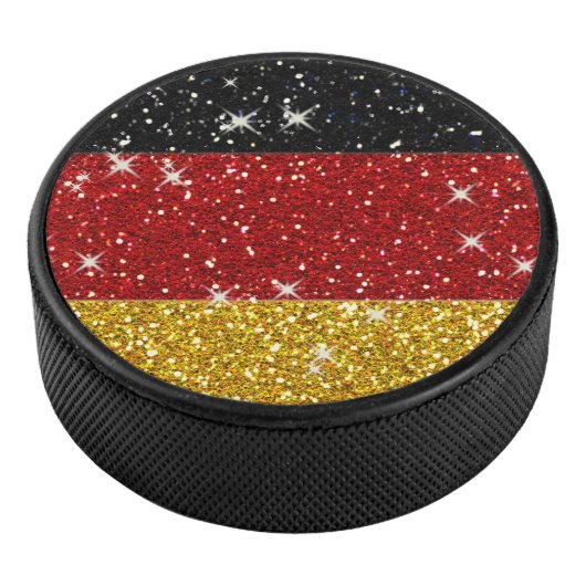 Glitters Duitsland Vlag met Sparkles Hockey Puck (3/4)