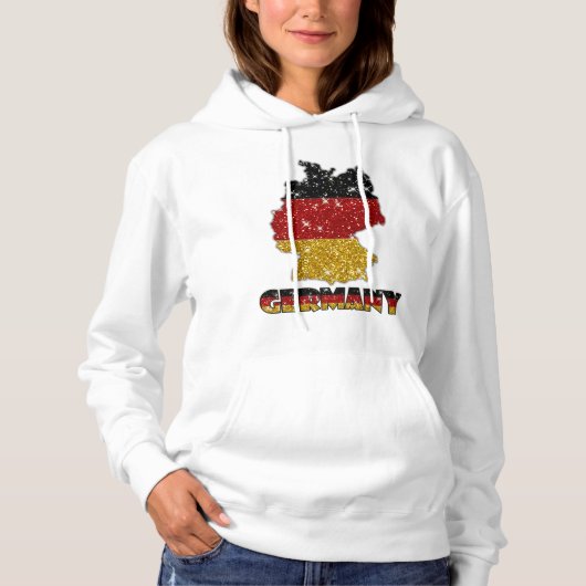 Glitters Duitsland Vlag met Sparkles Hoodie (Voorkant)