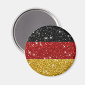 Glitters Duitsland Vlag met Sparkles Magneet (Voorkant / Achterkant)