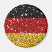 Glitters Duitsland Vlag met Sparkles Magneet (Voorkant)