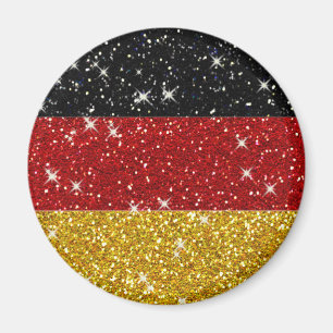 Glitters Duitsland Vlag met Sparkles Magneet