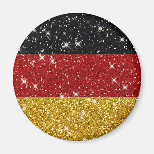 Glitters Duitsland Vlag met Sparkles Magneet (Voorkant)