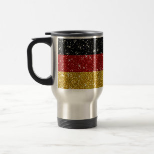 Glitters Duitsland Vlag met Sparkles Reisbeker