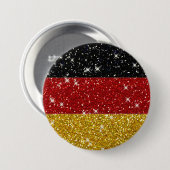 Glitters Duitsland Vlag met Sparkles Ronde Button 7,6 Cm (Voorkant /achterkant)
