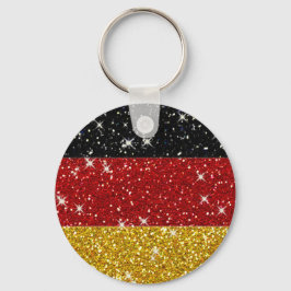 Glitters Duitsland Vlag met Sparkles Sleutelhanger