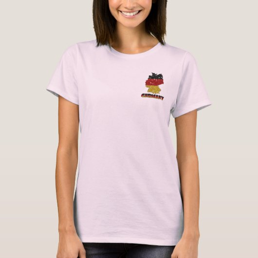 Glitters Duitsland Vlag met Sparkles T-shirt (Voorkant)