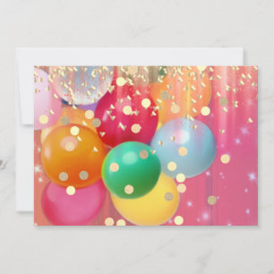 Glitters en Ballonnen  Notitiekaartje