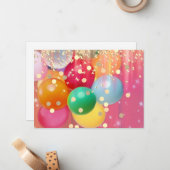 Glitters en Ballonnen  Notitiekaartje (Voorkant / Achterkant in situ)