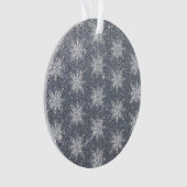 Glitters en sneeuwvlokken  ornament (voorkant)