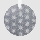 Glitters en sneeuwvlokken  ornament (voorkant)