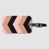 Glitters en Strepen Bagagelabel (Voorkant (horizontaal))