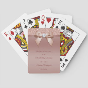 Glitters & Glamour, Roze Gouden Verjaardagsfeestje Pokerkaarten